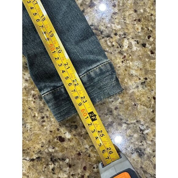 We the Free Distressed Denim Mini Black Jean Destroyed Skirt Free People Size 30 - Picture 4 of 11